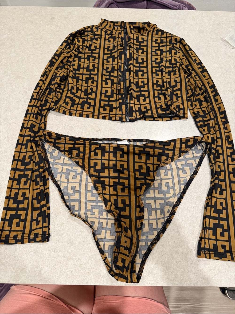 Fashion nova bikini set with scarf